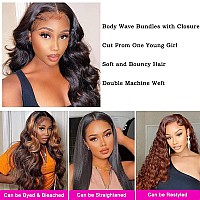 Ralisa Body Wave Bundles With Middle Part Closure Transparent Closure With Bundles 26 28 3022 In Hd Lace Frontal Bundles And