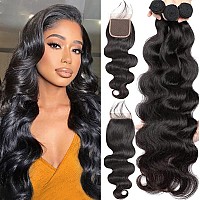 Brazilian Human Hair Weave Bundles With Closure