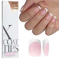 Btartboxnails Xcoattips French Gel Nails White French Tip Press On Nails Pink Extra Short Square Shape Nail Tips Fake Nails E