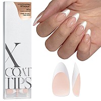 Btartboxnails Almond French Tip Gel Nail Tips Kit Soft Press On Nails With Nude Acrylic Tips Xcoattips And Supplies For Profes