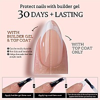 Btartboxnails Almond French Tip Gel Nail Tips Kit Soft Press On Nails With Nude Acrylic Tips Xcoattips And Supplies For Profes