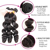 Loose Wave Bundles With Closure 22 24 2620 Inch Loose Wave Human Hair Bundles Loose Deep Wave Hair 3 Bundles With 4X4 Lace Cl