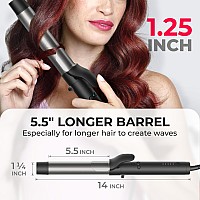 Rotating Curling Iron Tymo Ionic Automatic Curling Iron 1 14 Inch For Mediumlong Hair Travel Hair Curler Long Tourmaline Cer