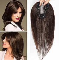 Aimeolyn Hair Toppers Real Human Hair For Women No Bangs Top Hair Extensions Pieces For Thinning Wiglets Upgrade Lace Base Prem