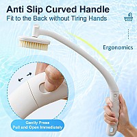 Celestite 20 Long Handle Shower Brush For Body Back Scrubber For Shower With 3 Pcs Brush Heads Exfoliation And Improved Ski