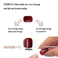 Mervf Almond Press On Nails Medium Fake Nails Red Stiletto Acrylic Nails With Hearts Design 24Pcs Glossy Glue On Nails Full Cove