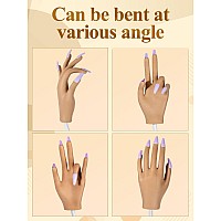 Practice Hand For Acrylic Nails Silicone Nail Hand Practice Upgrade Nail Tips Never Fall Off Fake Nail Manican Hand For Nail P