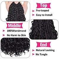 Unionbeauty 8 Packs 10 Inch Boho Box Braids Crochet Hair Goddess Box Braids Crochet Hair For Black Woman With Curly Ends Bohemia