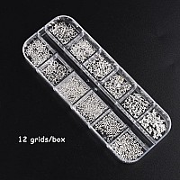 3D Metal Nail Charms Silver Gold Nail Studs Ribbons Flowers Shaped Metal Rivets Charms Y2K Nail Art Jewels Mixed Rhinestones Cav