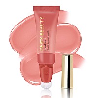 LSxia Liquid Blush Makeup Wand, Cream Liquid Blush with Cushion Applicator For Cheeks Tint, Natural-looking, Glow Dewy Finish, Weightless Blendable Liquid Blush Stick | #101 SEDUCTIVE-Nude Pink