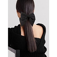 Atoden Hair Bows For Women Big Silky Satin Hair Bow Clips 2 Pcs Hair Barrettes Oversized French Bowknot Ribbons Hair Decorat