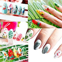 Cute Birds Nail Art Stickers 3D Animal Selfadhesive Sticker Cartoon Flying Animal Nail Art Decals Flamingo Parrot Nail Decal