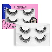 Lashes Natural Look False Eyelashes Bepholan Fake Eyelashes 3D Super Fluffy False Lashes Mega Volume Wispy Lashes 2 Pairs Plus