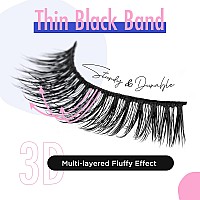 Lashes Natural Look False Eyelashes Bepholan Fake Eyelashes 3D Super Fluffy False Lashes Mega Volume Wispy Lashes 2 Pairs Plus