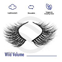 Lashes Natural Look False Eyelashes Bepholan Fake Eyelashes 3D Super Fluffy False Lashes Mega Volume Wispy Lashes 2 Pairs Plus