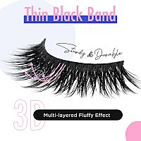 Lashes Natural Look False Eyelashes Bepholan Fake Eyelashes 3D Super Fluffy False Lashes Mega Volume Wispy Lashes 2 Pairs Plus