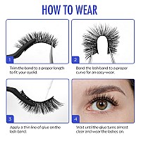 Lashes Natural Look False Eyelashes Bepholan Fake Eyelashes 3D Super Fluffy False Lashes Mega Volume Wispy Lashes 2 Pairs Plus