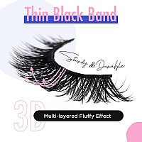 Lashes Natural Look False Eyelashes Bepholan Fake Eyelashes 3D Super Fluffy False Lashes Mega Volume Wispy Lashes 2 Pairs Plus