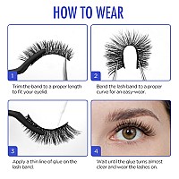 Lashes Natural Look False Eyelashes Bepholan Fake Eyelashes 3D Super Fluffy False Lashes Mega Volume Wispy Lashes 2 Pairs Plus