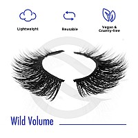 Lashes Natural Look False Eyelashes Bepholan Fake Eyelashes 3D Super Fluffy False Lashes Mega Volume Wispy Lashes 2 Pairs Plus