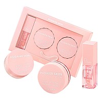 Pudaier Lip Care Kit Hydrating Lip Glow Oil Moisturizing Lip Mask Exfoliating Lip Scrub 3 Pcs Lip Care Plumping Makeup Set F