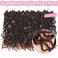 Umylar Faux Locs 14 Inch Crochet Hair Soft Locs 7 Packs Crochet Hair For Women Prelooped Faux Locs Crochet Braids Synthetic Hai