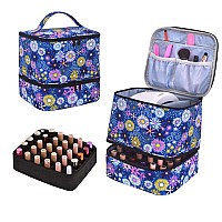 Zfzgfrcs Upgraded Nail Polish Organizer Case Holds 30 Bottles And 1 Nail Light Doublelayer Nail Polish Carrying Case Nail Po