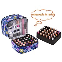 Zfzgfrcs Upgraded Nail Polish Organizer Case Holds 30 Bottles And 1 Nail Light Doublelayer Nail Polish Carrying Case Nail Po