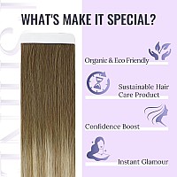 Fshine Human Hair Tape In Extensions Brown To Caramel Blonde And Platinum Blonde Hair Extensions Tape In Ombre Remy Hair 20 Inch