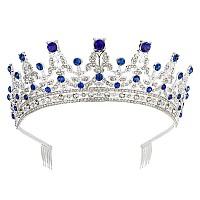 Cocide Blue Tiaras For Women Crowns For Women Tiaras And Crowns For Women Queen Crown Princess Tiara For Girls Rhinestones Party