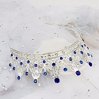 Cocide Blue Tiaras For Women Crowns For Women Tiaras And Crowns For Women Queen Crown Princess Tiara For Girls Rhinestones Party