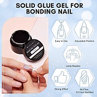 Makartt Solid Nail Glue Gel For Soft Gel Nail Tips Kailane Solid Nail Glue Gel For Press On Nails Acrylic Nails Solid Builder Na