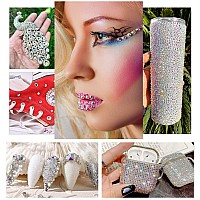 Qiipii 2052Pcs Crystal Ab Nail Rhinestones Ab Crystal Nail Charms 72 Multi Shapes Flatback Rhinestones Big Nail Art Gems 1980 R