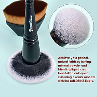 Duo Ended Foundation Concealer Makeup Brush 2 In 1 Plus Large Flat Top Kabuki Flawless Foundation Brush Black Makeup Sponge A