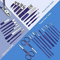 Manicure Set Personal Care Mens Grooming Kit 30 In 1 Professional Manicure Kit Pedicure Kitnail Clippers For Men And Beauty Too