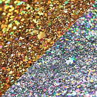 Holographic Chunky Glitter 50G Silver50G Gold Body Glitter With Multishapes 100G352Oz Sparkle Glitter For Body Face Eye Hair