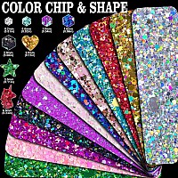 Holographic Chunky Glitter 50G Green Body Glitter With Multishapes 50G176Oz Sparkle Glitter For Body Face Eye Hair Makeup Gli