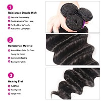 10A Loose Deep Wave Bundles Human Hair For Black Women18 20 22Inch 150 Density Brazilian Virgin Human Hair Natural Wave Bundles