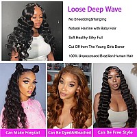 10A Loose Deep Wave Bundles Human Hair For Black Women18 20 22Inch 150 Density Brazilian Virgin Human Hair Natural Wave Bundles