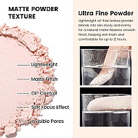 Freeorr Pink Setting Loose Face Powder Oil Control Minimizes Pore Loose Baking Pink Setting Powder With Triangle Puff Soft Fo