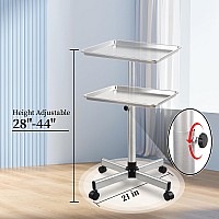 Salon Tray Cart On Wheelsheight Adjustable Color Traysalon Service Rolling Traypremium Aluminum Color Tray For Hair