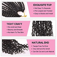 Cookoo 10 Inch Goddess Box Braids Crochet Hair With Curly Ends 8 Packs Bohemian Hippie Box Braids Prelooped Crochet Hair Synthe