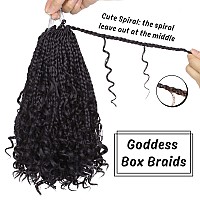 Cookoo 10 Inch Goddess Box Braids Crochet Hair With Curly Ends 8 Packs Bohemian Hippie Box Braids Prelooped Crochet Hair Synthe