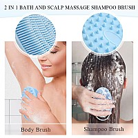 Silicone Body Scrubber Silicone Loofah 2 Pcs Silicone Shower Scrubber Exfoliating Silicone Shower Scrubber 2 In 1 Silicone B