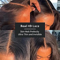 Jessica Hair Ear To Ear 13x6 Real HD Lace Frontal Only 0.10mm Ultra-thin HD Lace Frontal Closure Straight Human Hair Frontal Closure Virgin Brazilian Human Hair Invisible Clear HD Lace Frontal 18 Inch