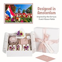 Laurgifts Birthday Gift For Mom Gift Basket For New Mom Gift For Women Dutch Flower Fields Inspired Home Spa Gift Basket For W