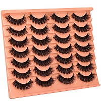 Short Lashes Natural Look False Eyelashes Thick Fluffy Faux Mink Lashes Pack Wispy Strip Fake Eyelashes Cat Eye Lashes That Look