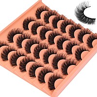 Short Lashes Natural Look False Eyelashes Thick Fluffy Faux Mink Lashes Pack Wispy Strip Fake Eyelashes Cat Eye Lashes That Look