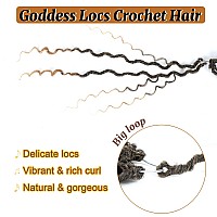 Forevery Faux Locs Crochet Hair 12 Inch Goddess Locs Crochet Hair 6Packs Prelooped Crochet Hair For Black Women Boho Crochet Loc