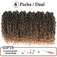 Forevery Faux Locs Crochet Hair 12 Inch Goddess Locs Crochet Hair 6Packs Prelooped Crochet Hair For Black Women Boho Crochet Loc